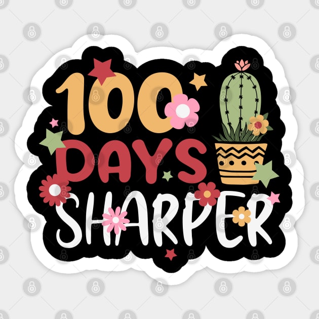 100 days sharper cactus Sticker by The WYLD Tribe